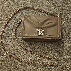 Gray-Pink Chain Shoulder Bag